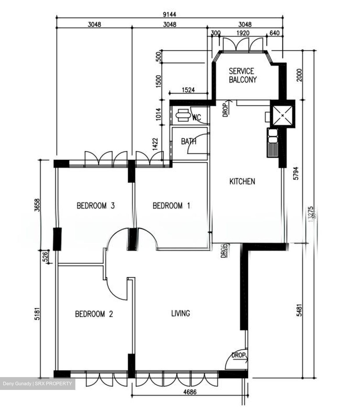 Blk 60 Marine Drive Gardens (Marine Parade), HDB 4 Rooms #542048901